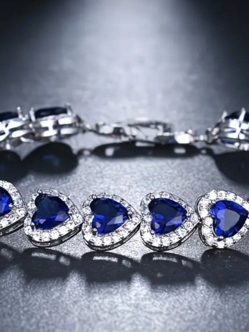 Blue Heart Crystal Bracelet - Women Jewelry